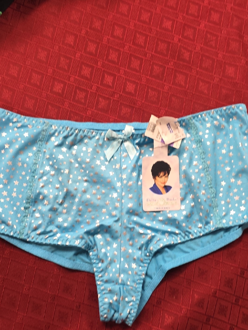 Blue Star Print Underwear with Bow